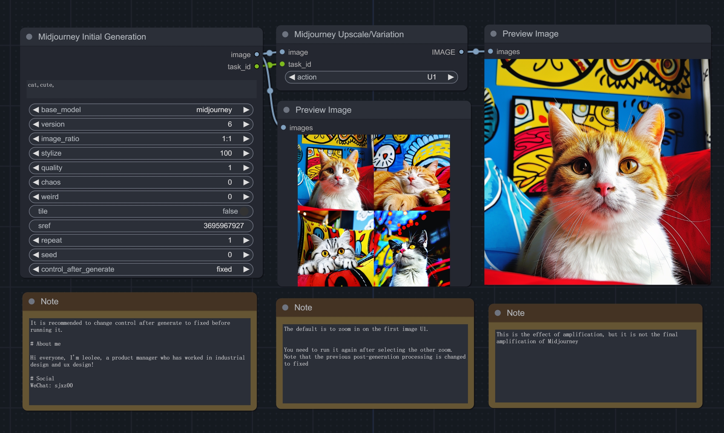 ComfyUI Midjourney Node